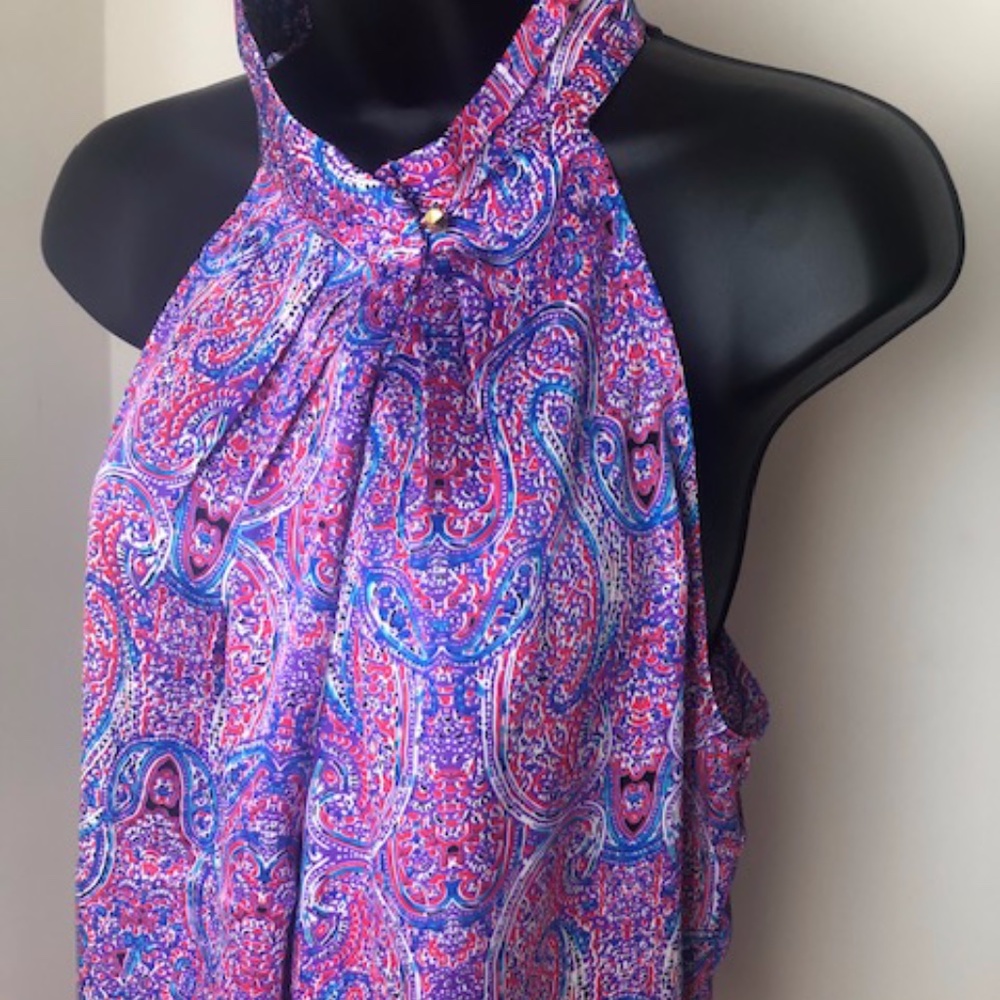 NWT Pink/Blue/Purple Blouse | Size L (The Limited)